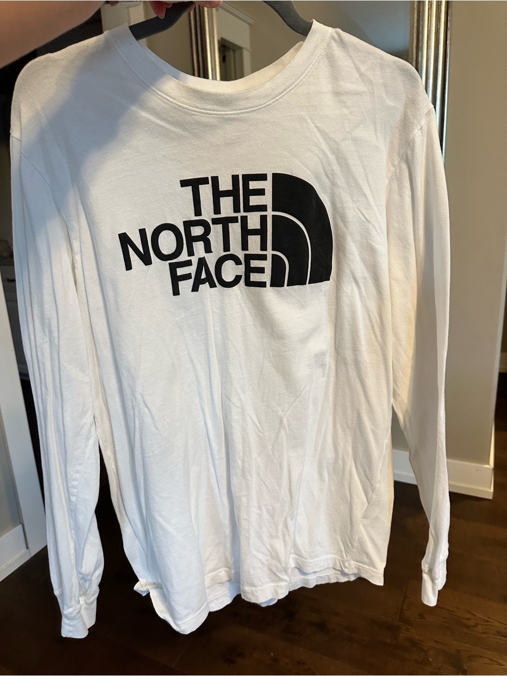 The North Face White Long-Sleeve Logo Shirt